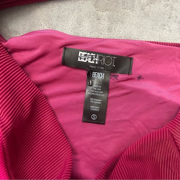 New! Beach Riot Joyce swimsuit be mine colorblock 27915 - Picture 7 of 9